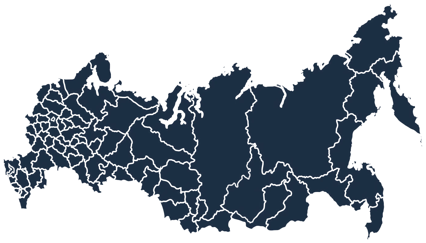 Карта России — регионы работ компании